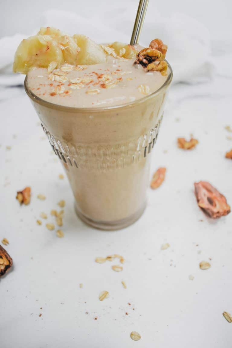 Vegan Banana Bread and Chickpea Smoothie
