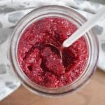 A lower sugar, fiber filled jam that also boasts an assortment of antioxidants to brighten up your morning toast, oatmeal, yogurt, or even a cheese board.