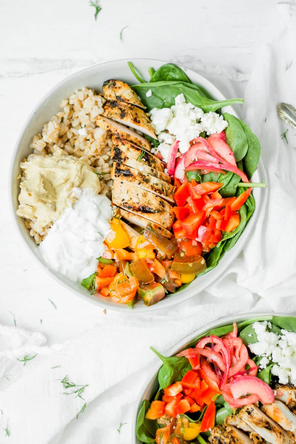 Weeknight Mediterranean Grain Bowl with Chicken Sarah Gold Nutrition