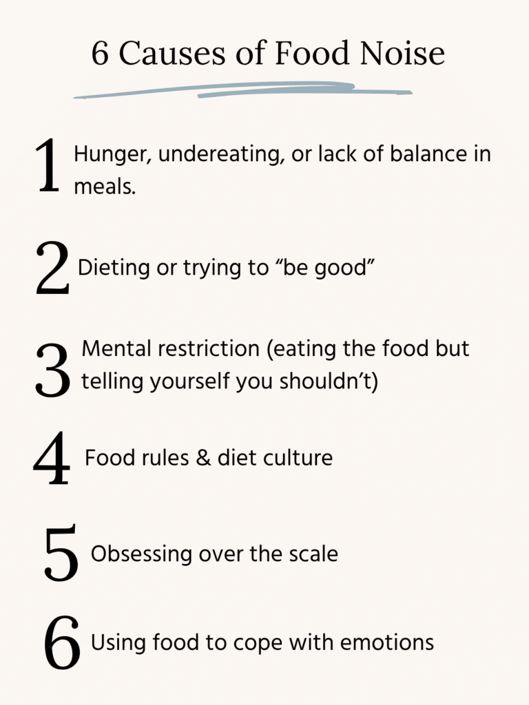 list of 6 things that cause food noise